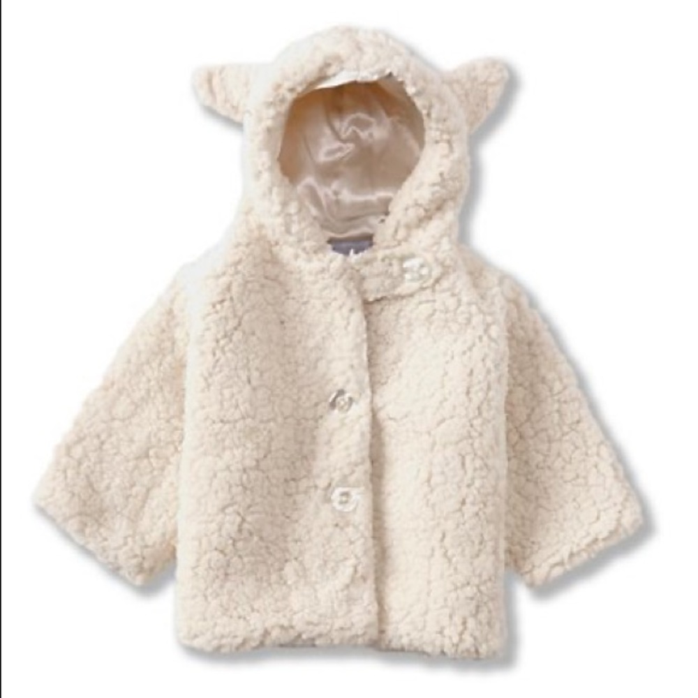 Bearington Baby Lamby White Lamb Hooded Coat